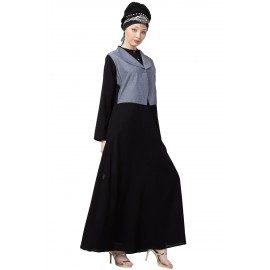 Nazneen Extra contrast Jacket executive Abaya