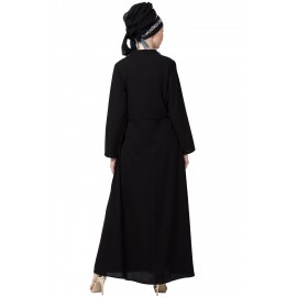 Nazneen Extra contrast Jacket executive Abaya