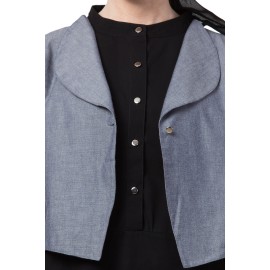 Nazneen Extra contrast Jacket executive Abaya
