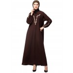 Nazneen Front and Sleeve Resham Embroidery Balloon Sleeve Abaya