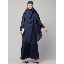 Nazneen Two pc Khimer & Skirt Ready to wear Instant Hijab cum Naqab Set 