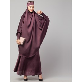 Nazneen Two pc Khimer & Skirt Ready to wear Instant Hijab cum Naqab Set 