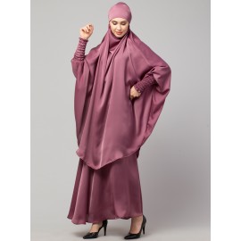 Nazneen Two Pcs Khimer & Skirt Ready To Wear Instant Hijab Cum Naqab Set