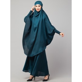 Nazneen Two Pcs Khimer & Skirt Ready To Wear Instant Hijab Cum Naqab Set