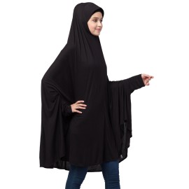 Nazneen stretchable with sleeve, knee length Jilbab cum prayer khimer Hijab