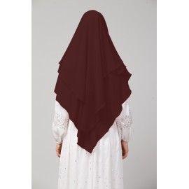 Nazneen Triangle tow layers tie at back Ready to wear Hijab cum Naqab