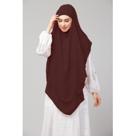 Nazneen Triangle tow layers tie at back Ready to wear Hijab cum Naqab