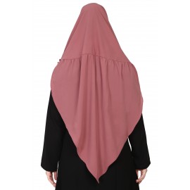 Nazneen Frill around shoulder, Triangle instant ready to wear tie at back Trendy Hijab(MOUVE PINK)