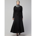 Nazneen Long Cuff Gathered Puffed Sleeve with Bet A line Abaya