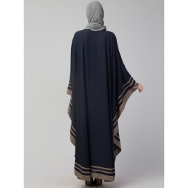 Nazneen Contrast Banding Kaftan