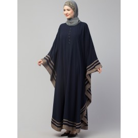 Nazneen Contrast Banding Kaftan