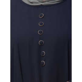 Nazneen Contrast Banding Kaftan