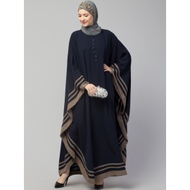 Nazneen Contrast Banding Kaftan