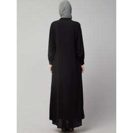 Nazneen Front Open with Embroidery Casual Abaya