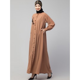 Nazneen Front Open with Embroidery Casual Abaya