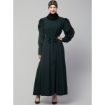 Nazneen Long Cuff Gathered Puffed Sleeve with Bet A line Abaya