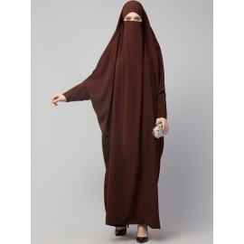 Nazneen Head to toe long cuff ready to wear one pc Jilbab with Naqab