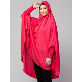 Nazneen stretchable smoking at wrist knee length Jilbab cum prayer khimar  Hijab