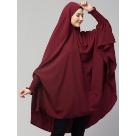 Nazneen stretchable smoking at wrist knee length Jilbab cum prayer khimar Hijab