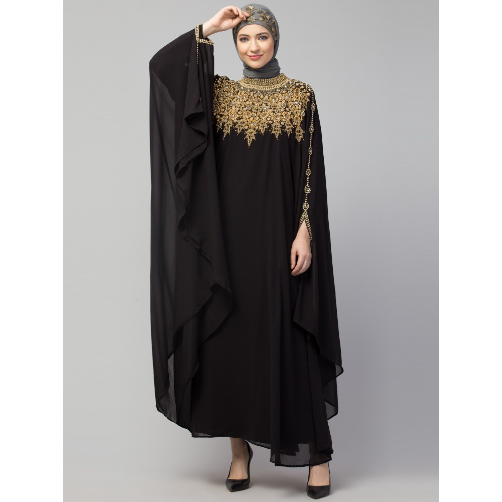 Nazneen Double Layers Hand Embroidered Kaftan