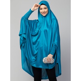 Nazneen stretchable smoking at wrist knee length Jilbab cum prayer khimar Hijab