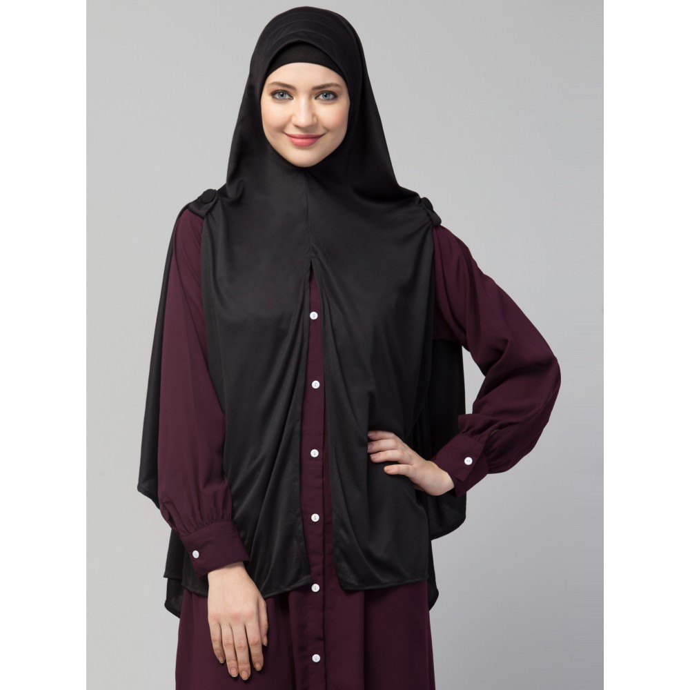 Nazneen buttons at shoulder Malaysian Hijab