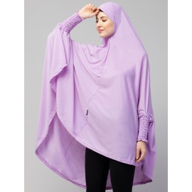 Nazneen stretchable Jersey smoking at  sleeve  Jilbab cum prayer khimar  Hijab