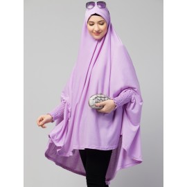 Nazneen stretchable Jersey smoking at  sleeve  Jilbab cum prayer khimar  Hijab