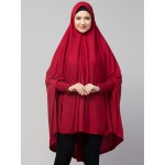 Nazneen stretchable Jersey smoking at  sleeve  Jilbab cum prayer khimar Hijab