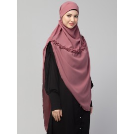 Nazneen Frill around shoulder, Triangle instant ready to wear tie at back Trendy Hijab