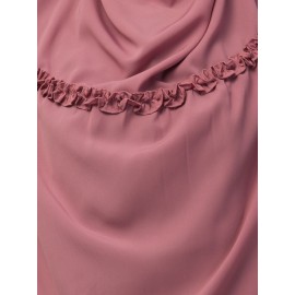 Nazneen Frill around shoulder, Triangle instant ready to wear tie at back Trendy Hijab