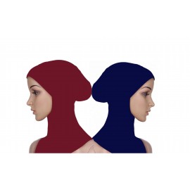 Nazneen Stretchable Under Hijab Ninja cap Combo pack of 2 (Maroon & Navy)