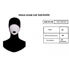 Nazneen Stretchable Under Hijab Ninja cap Combo pack of 2 (Black & White)