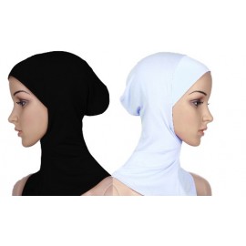 Nazneen Stretchable Under Hijab Ninja cap Combo pack of 2 (Black & White)