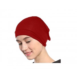 Nazneen Women's Tube Hijab Bonnet Cap Under Scarf Pullover (MAROON)