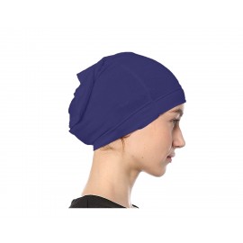 Nazneen Women's Tube Hijab Bonnet Cap Under Scarf Pullover (Navy Blue)