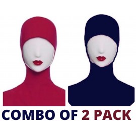 Nazneen Stretchable Under Hijab Ninja cap Combo pack of 2 (Maroon & Navy)