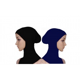 Nazneen Stretchable Under Hijab Ninja cap Combo pack of 2 (Black & Navy Blue)