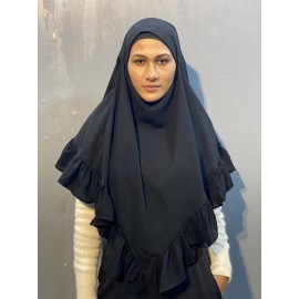 Nazneen triangle all-around frill tie at back head ready to wear Hijab cun Naqab