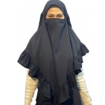 Nazneen triangle all-around frill tie at back head ready to wear Hijab cun Naqab