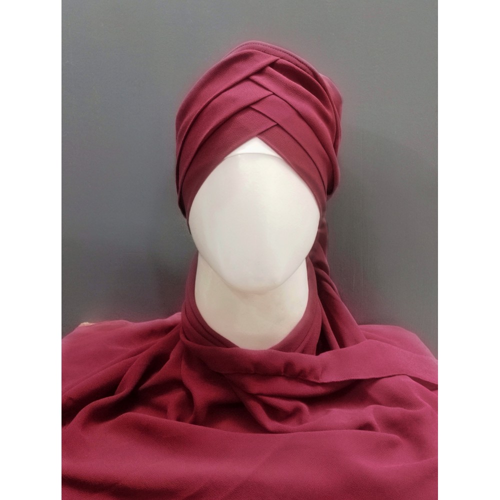 Hijab World 3 Layers Turban Style Hijab