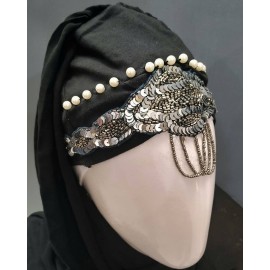 Hijab World Hand Embroidered Halime Sultan Ready To Wear Hijab