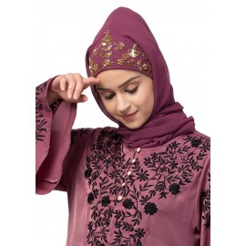 Hijab World Hand Embroidered Halime Sultan Ready To Wear Hijab 