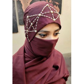 Hijab World Hand Embroidered Halime Sultan Ready To Wear Hijab