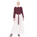 Nazneen Embroidered Peter Pan Collar Party Abaya