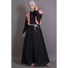 Nazneen Frill Casual Daily Wear Collage Girls Casual Abaya