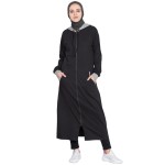 Nazneen Front Open With Hood Jersey Sports Abaya