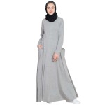 Nazneen Front Open With Hood Jersey Sports Abaya