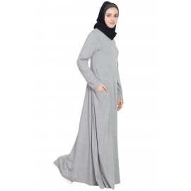 Nazneen Front Open With Hood Jersey Sports Abaya