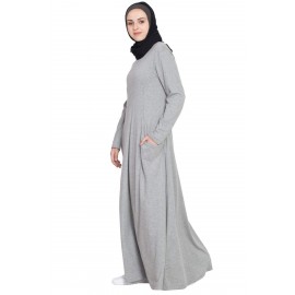 Nazneen Front Open With Hood Jersey Sports Abaya